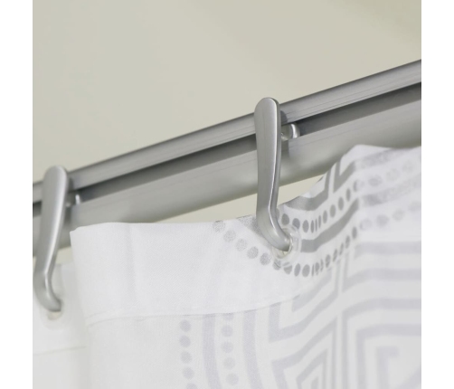 Sealskin dušas aizkaru sliežu komplekts Easy-Roll, alumīnija krāsa