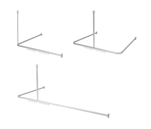 Sealskin dušas aizkaru sliežu komplekts Easy-Roll, alumīnija krāsa