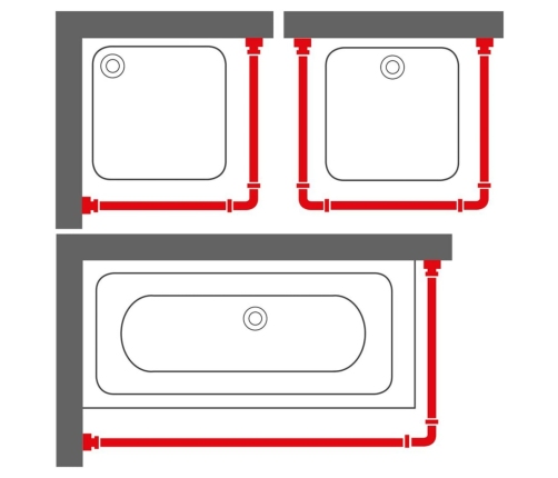 Sealskin dušas aizkaru sliežu komplekts Easy-Roll, alumīnija krāsa