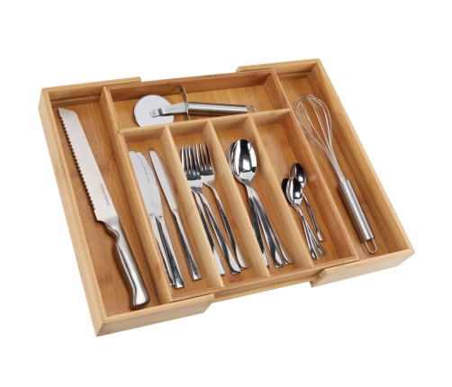 HI pagarināma galda piederumu paplāte, bambuss