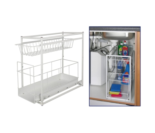 HI 2 līmeņu atvilktne, balta