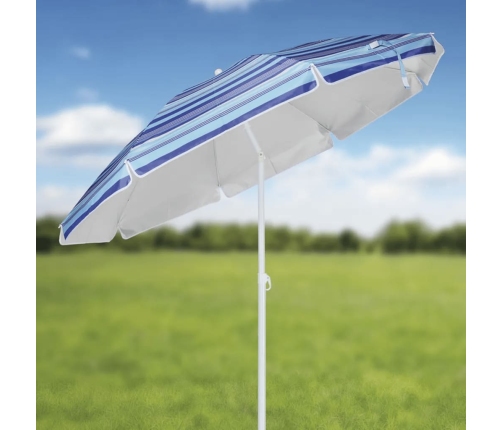 HI pludmales saulessargs, 200 cm, zilas svītras