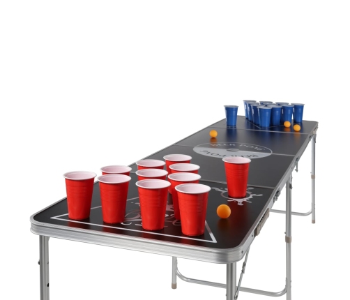 HI alus tenisa galds, salokāms, regulējams augstums, melns