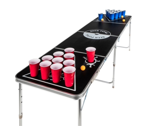 HI alus tenisa galds, salokāms, regulējams augstums, melns