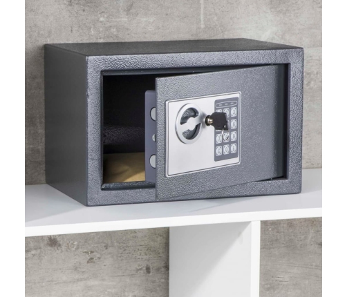 HI seifs ar elektrisko slēdzeni, tumši pelēks, 31x20x20 cm