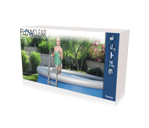 Bestway baseina kāpnes Flowclear, 4 pakāpieni, 122 cm, 58331