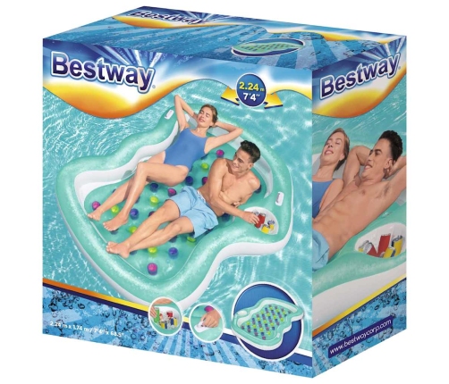 Bestway divvietīgs ūdens matracis, 224x174 cm