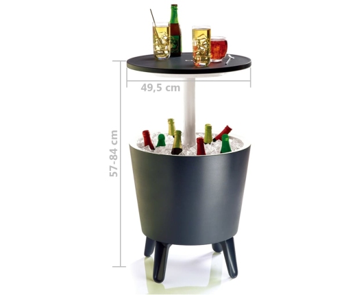 Keter bāra galdiņš, dzesētājs, antracītpelēks, 192710