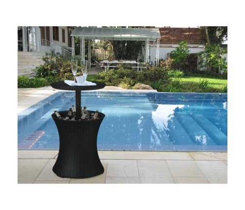 Keter bāra galdiņš, dzesētājs Rattan, antracītpelēks, 203835