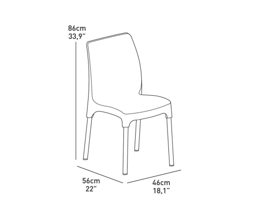 Keter bistro mēbeļu komplekts Chelsea, pelēks, 223562
