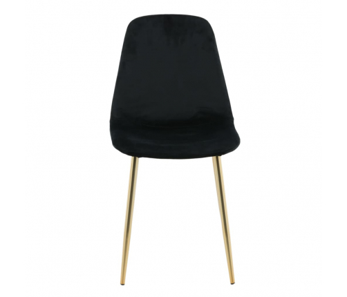 Venture Home virtuves krēsli Polar, 2 gab., melns samts un misiņš