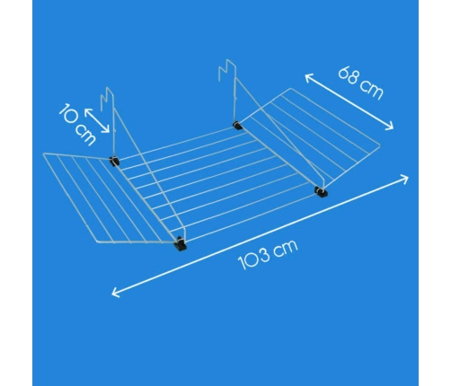 Tomado piekarams žāvēšanas plaukts Tilburg, 12 m, sudraba