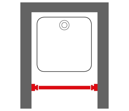 Sealskin dušas aizkara stanga, teleskopiska, 80-130 cm, balta
