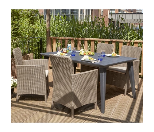 Keter dārza krēsls Miami, kapučīno krāsā, 216833