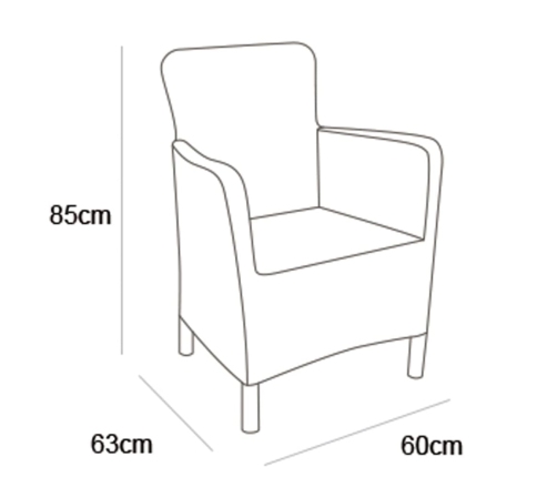 Keter dārza krēsls Trenton, grafīta krāsā