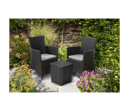 Keter āra mēbeļu komplekts Iowa, 3 gab., grafītpelēks, 223929