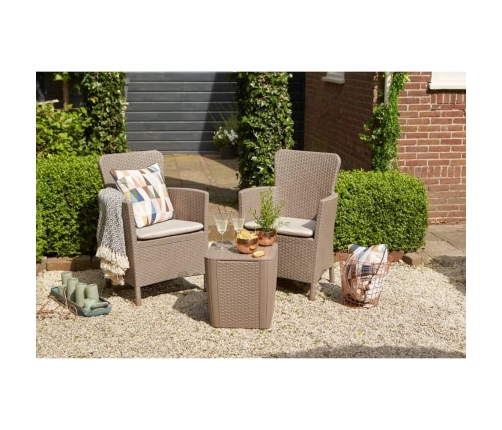 Keter āra mēbeļu komplekts Iowa, 3 gab., kapučīno krāsā, 224383