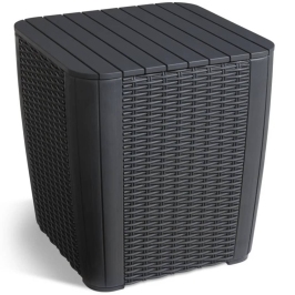 Keter Dārza Galdiņš Luzon, Noapaļots Pinums, Grafīta Krāsā