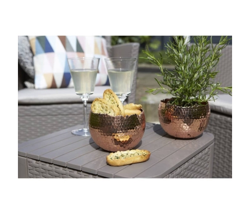 Keter dārza galdiņš Luzon, noapaļots pinums, kapučīno krāsā