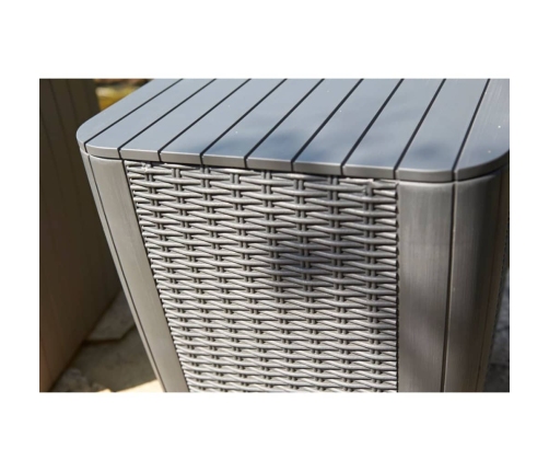 Keter dārza galdiņš Luzon, noapaļots pinums, kapučīno krāsā