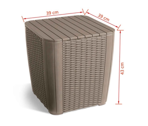 Keter dārza galdiņš Luzon, noapaļots pinums, kapučīno krāsā