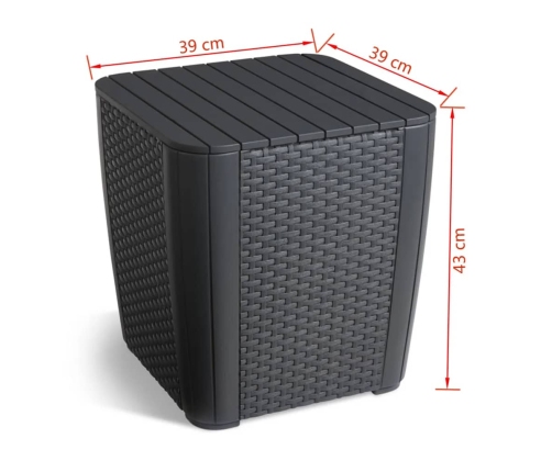 Keter dārza galdiņš Luzon, plakans pinums, grafīta krāsā