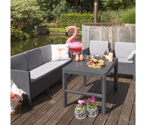 Keter dārza galdiņš Lyon, grafīta krāsā, 232300