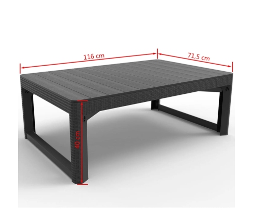 Keter dārza galdiņš Lyon, grafīta krāsā, 232300