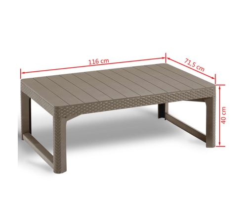 Keter dārza galdiņš Lyon, kapučīno krāsā