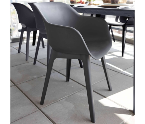 Keter dārza krēsli Akola, 2 gab., grafītpelēki