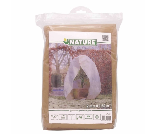 Nature augu ziemas pārsegs, rāvējslēdzējs, 70 g/m², bēšs, 2x1,5x1,5 m