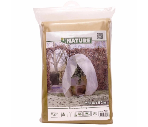 Nature Augu Ziemas Pārsegs Ar Rāvējslēdzēju, 70 G/M², Bēšs, 2X2,5 M