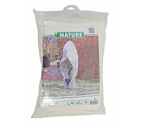 Nature augu ziemas pārsegs, rāvējslēdzējs, 70 g/m², balts, 2,5x2,5x3 m