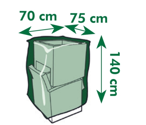 Nature dārza mēbeļu pārklājs 2 sakraujamiem krēsliem, 140x75x70 cm