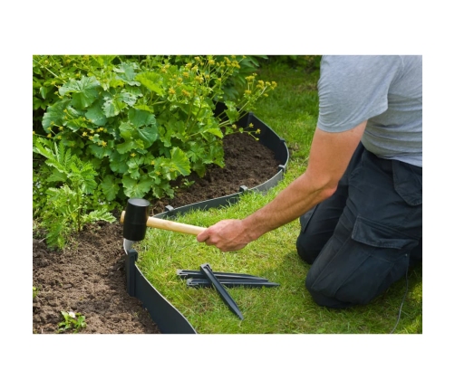 Nature dārza apmaļu mietiņi, 10 gab., pelēki, mazi