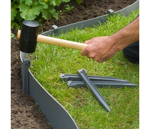 Nature dārza apmales skavas, 10 gab., pelēkas, mazas