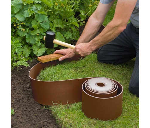 Nature dārza apmale, 0,15x10 m, sarkanbrūna