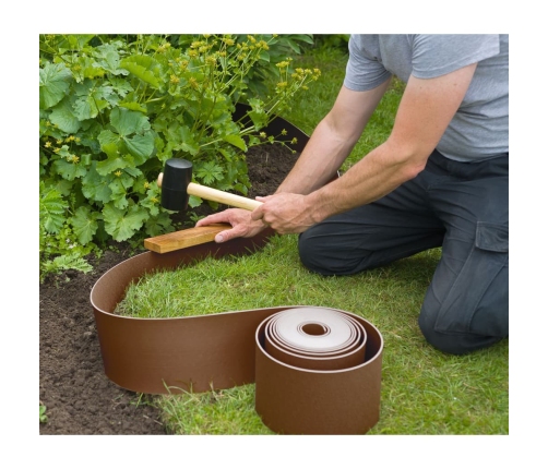 Nature dārza apmale, 0,15x10 m, sarkanbrūna