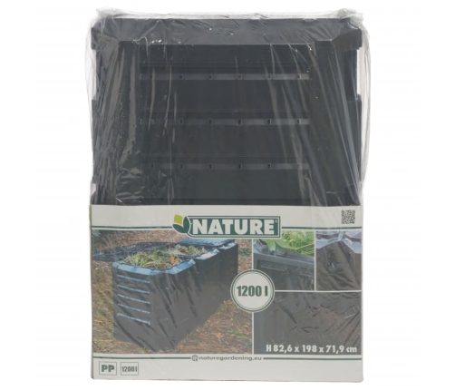 Nature komposta kaste, 1200 L, melna, 6071483