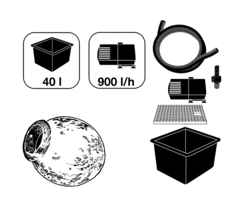 Ubbink skulptūra ar strūklaku, Orange, 1308280