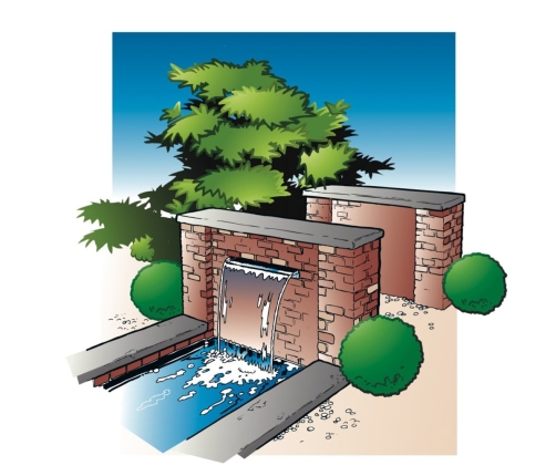 Ubbink ūdenskritums Niagara ar LED gaismām, 30 cm, nerūsējošs tērauds