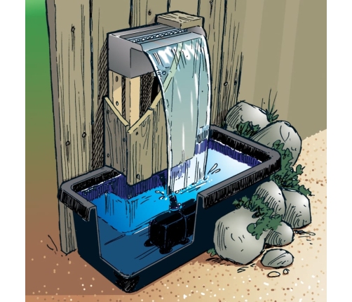 Ubbink ūdenskritums Niagara, ar LED un sūkni, 30 cm