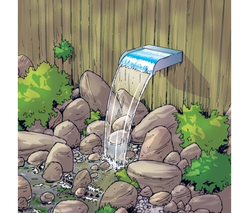 Ubbink ūdenskrituma kaskāde Nevada, 30 cm, nerūsējošs tērauds