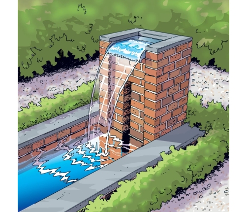 Ubbink ūdenskrituma kaskāde Nevada, 30 cm, nerūsējošs tērauds