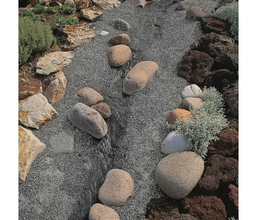 Ubbink dīķa plēve ar akmeņiem Classic, 5x0,4 m, pelēka, 1331001