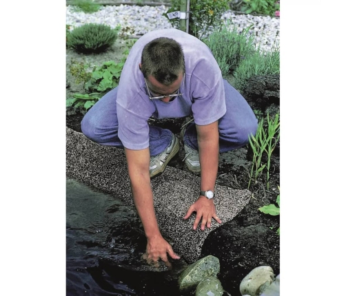 Ubbink dīķa plēve ar akmeņiem Classic, 5x1 m, pelēka, 1331003