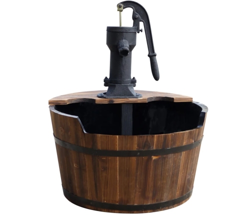 Ubbink dārza strūklaka koka mucas formā