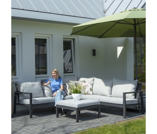 Madison dārza dīvānu komplekta pārklājs, 255x255x70 cm, pelēks