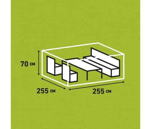 Madison dārza dīvānu komplekta pārklājs, 255x255x70 cm, pelēks