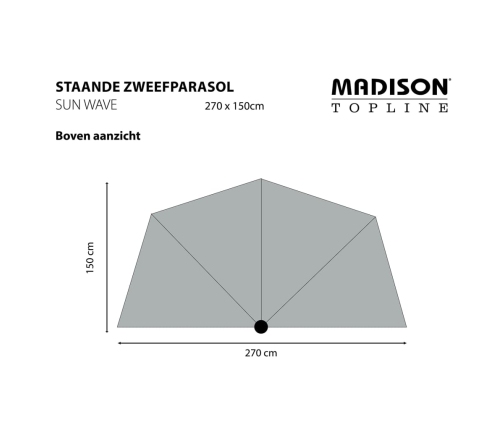 Madison balkona saulessargs Sun Wave, 270x150 cm, sarkans